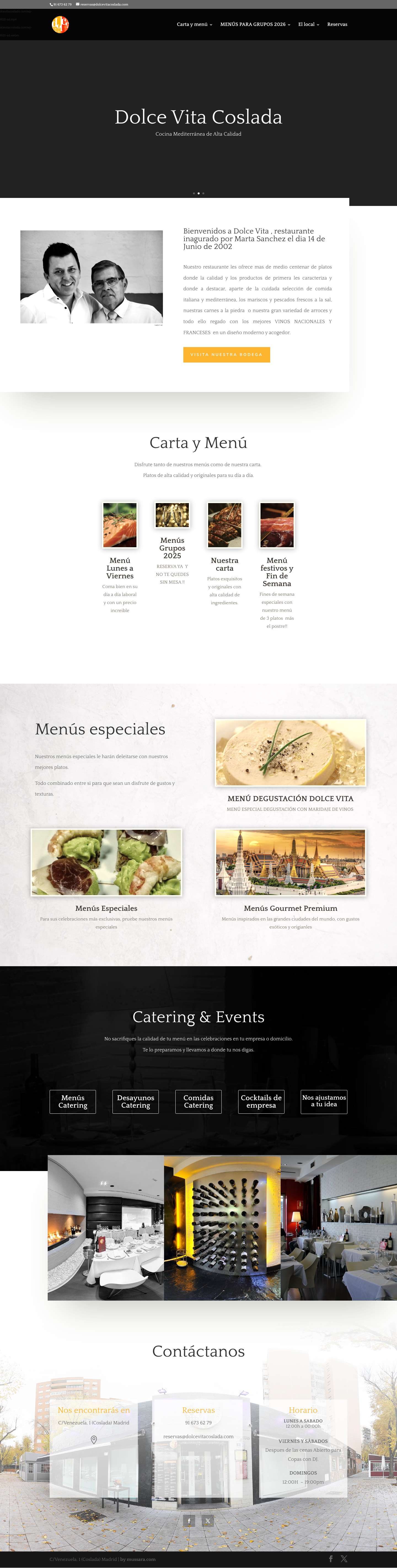 Restaurante Dolce Vita Coslada | Restaurante con estilo en Coslada - Full Screenshot