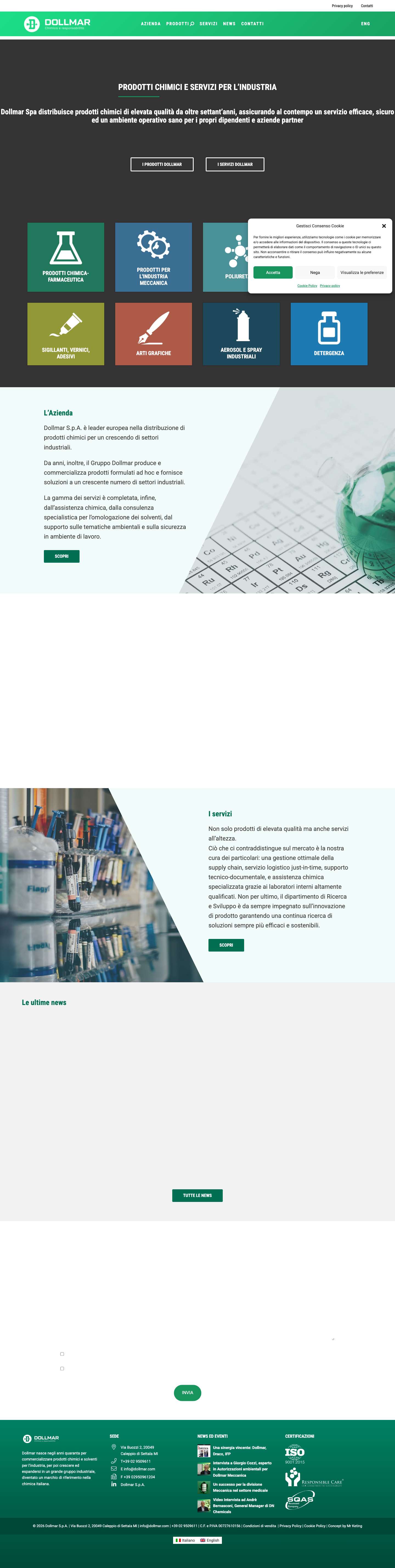 Prodotti Chimici Industriali - Dollmar S.p.A. - Full Screenshot