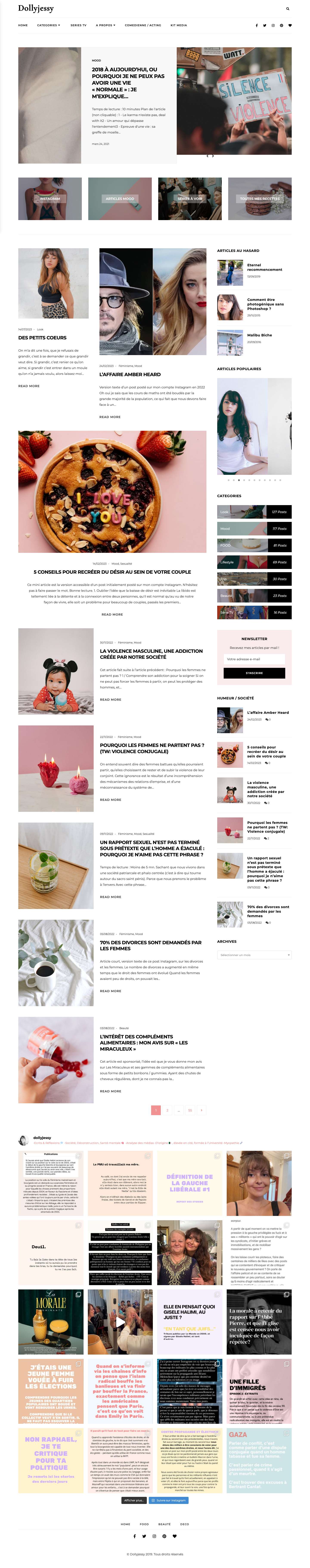 Dollyjessy - Blog Mode et Lifestyle: cuisine, voyage, DIY, fêtes, beauté. - Full Screenshot