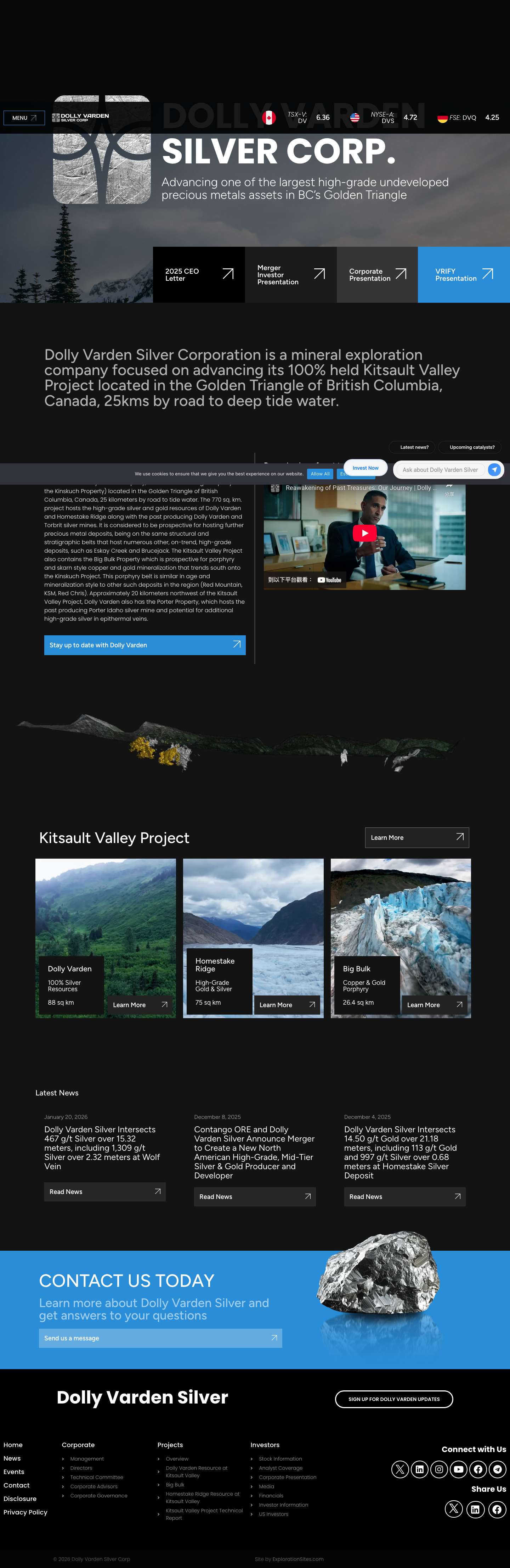 Dolly Varden Silver Corp. - Dolly Varden Silver - Full Screenshot