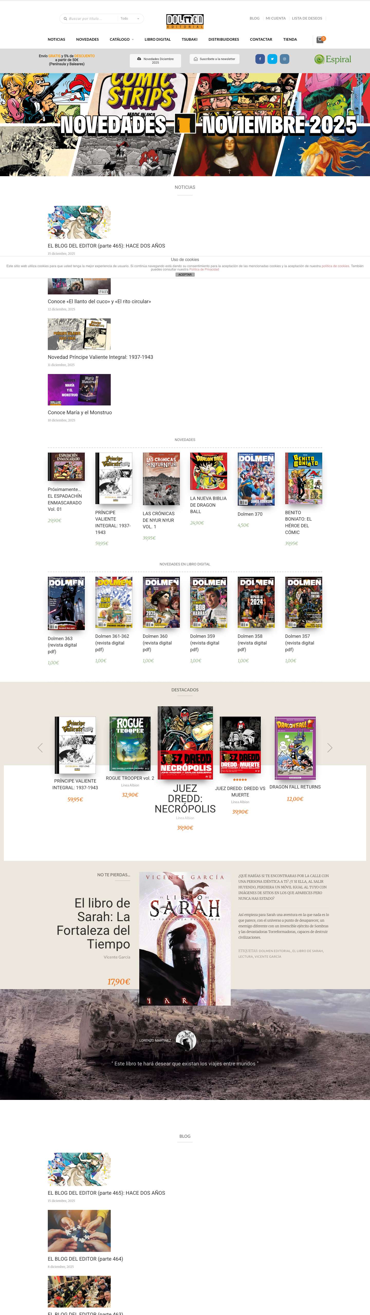 Dolmen Editorial | Cómics, mangas y novelas - Full Screenshot