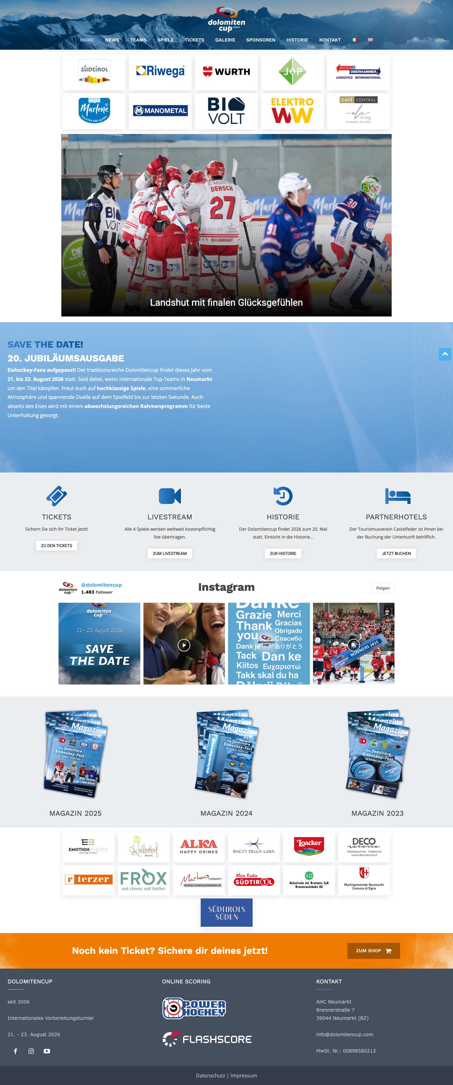 Home - Dolomitencup - Full Screenshot