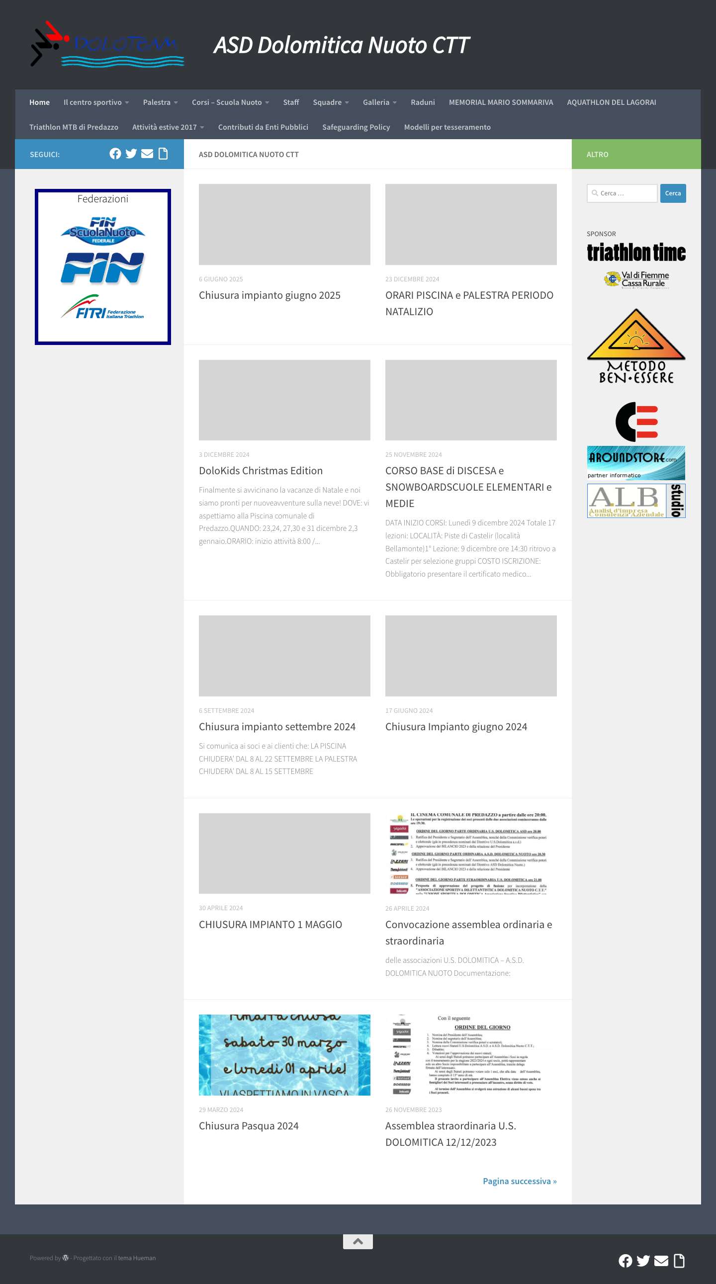 ASD Dolomitica Nuoto CTT – ASD Dolomitica Nuoto CTT - Full Screenshot