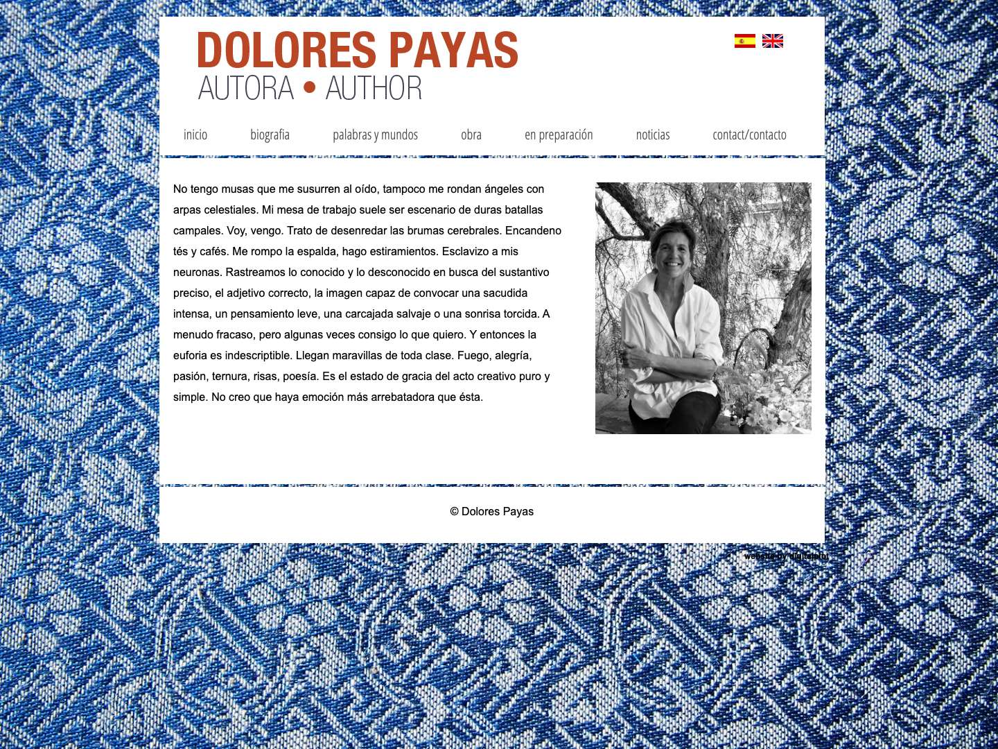 Dolores Payas, freelance writer and translator - Full Screenshot