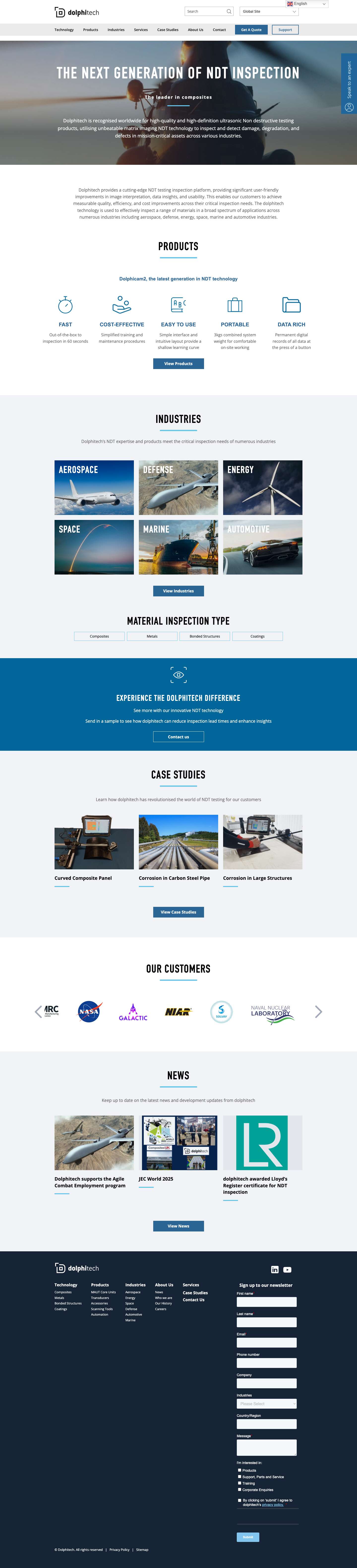 NDT Ultrasonic Testing Equipment | NDT Technology - Full Screenshot