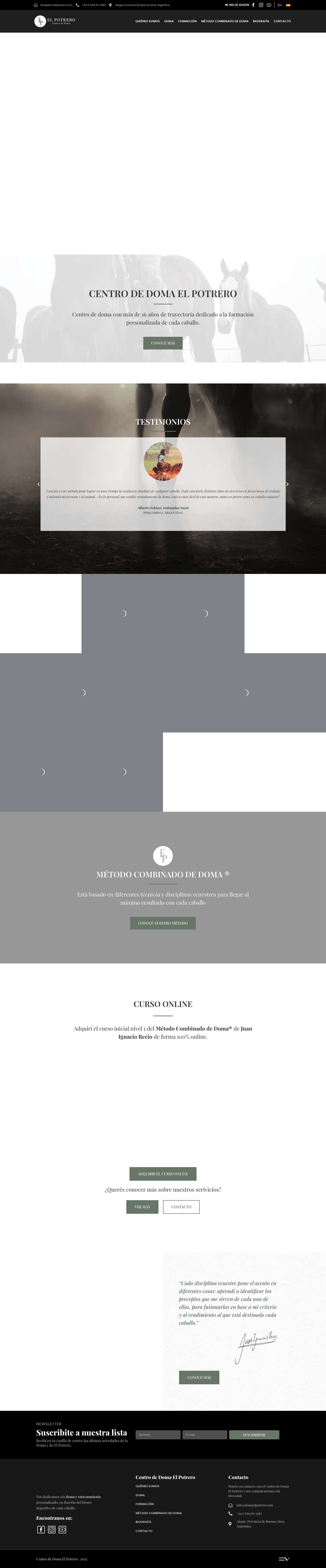 El Potrero - Centro de Doma - Full Screenshot