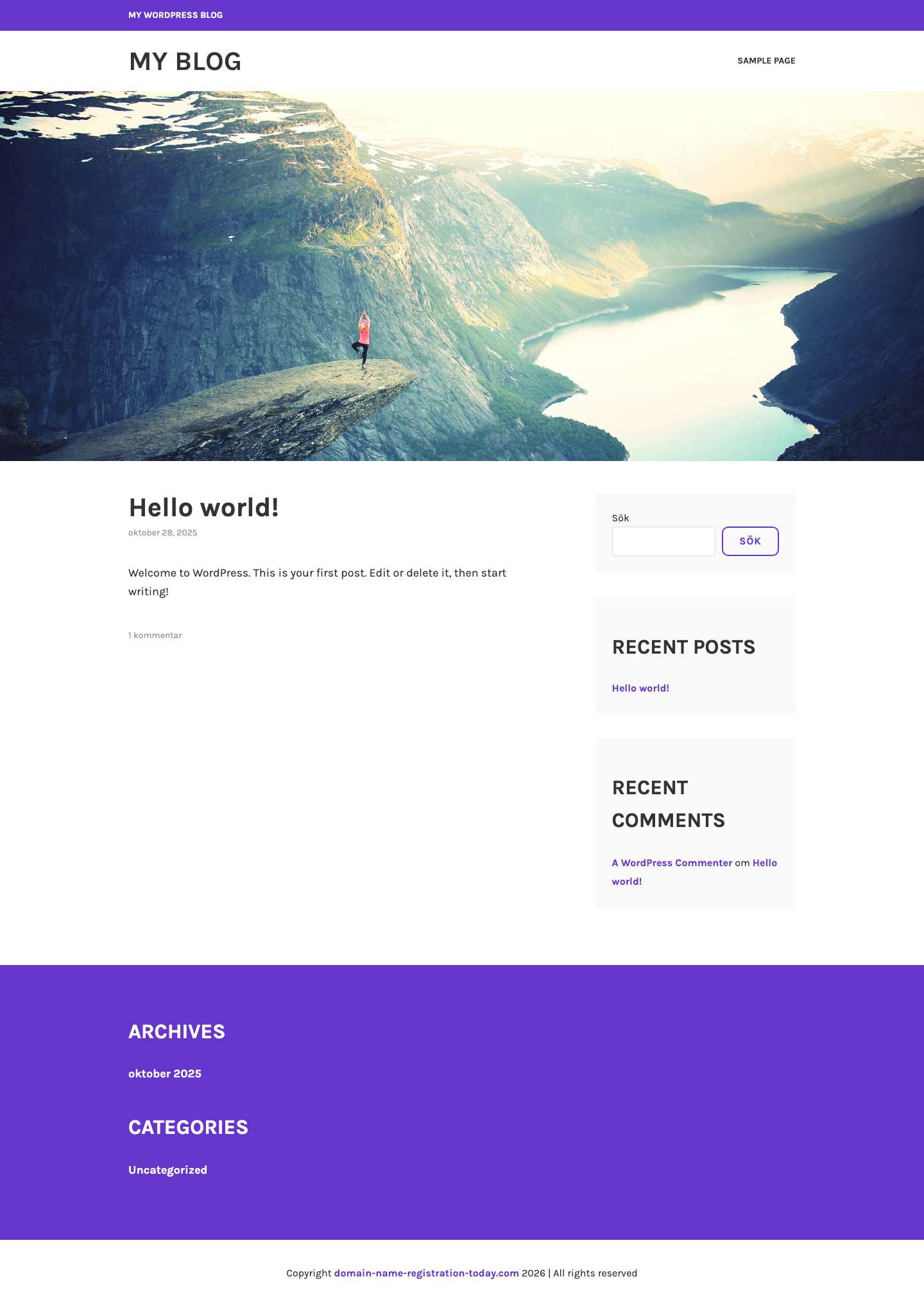 My Blog - My WordPress Blog - Full Screenshot