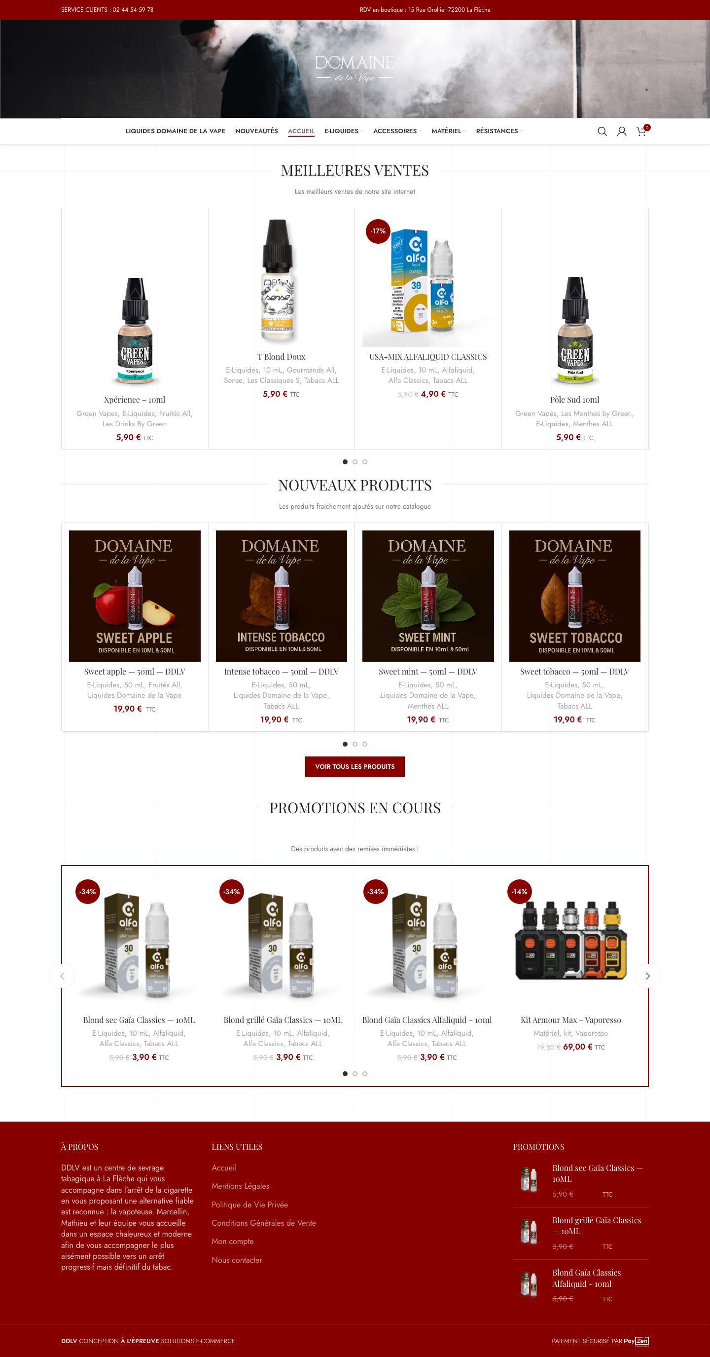 DDLV - Centre de sevrage tabagique à la Flèche & Sablé (72) - Full Screenshot