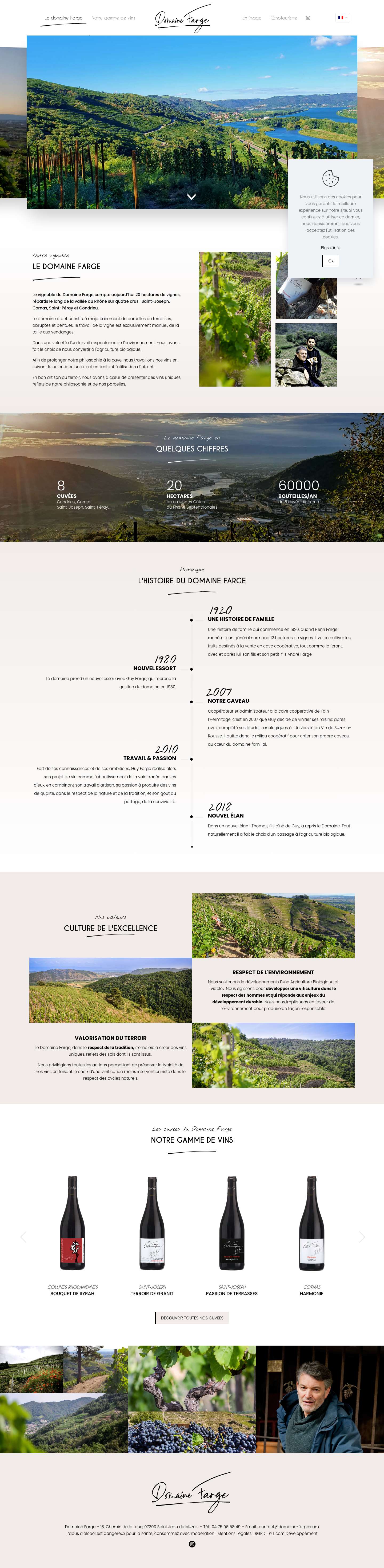 Domaine Guy et Thomas Farge | Vignoble à Saint Jean de Muzols - Full Screenshot