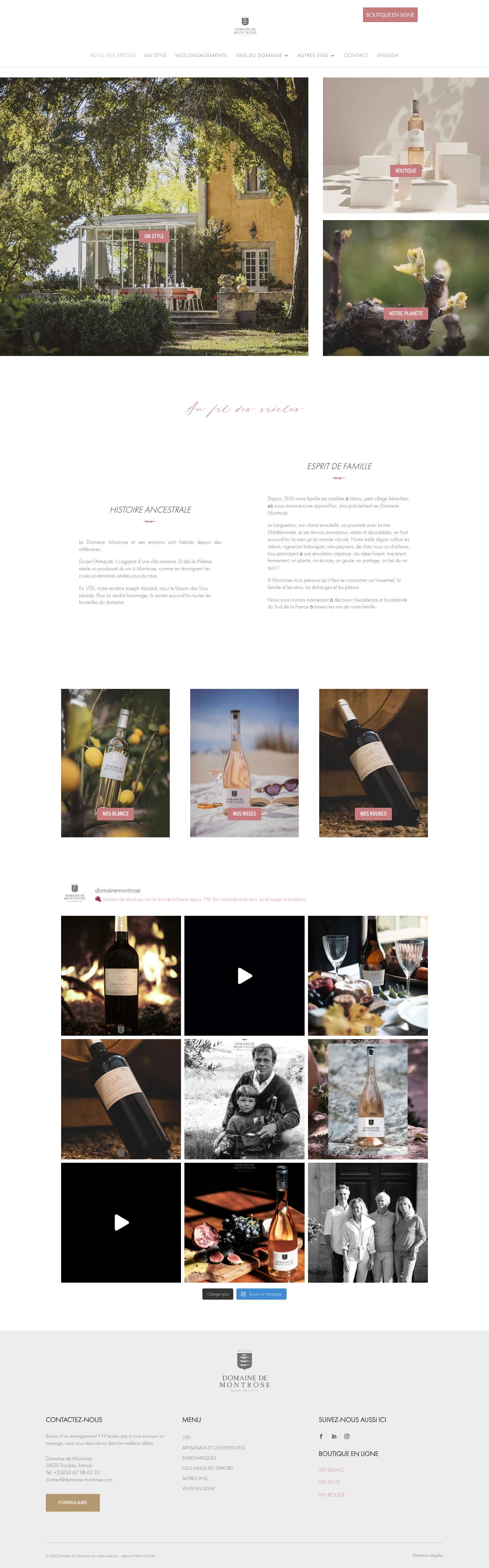 Au fil des siècles - Domaine De Montrose, Bernard et Olivier Coste - Full Screenshot