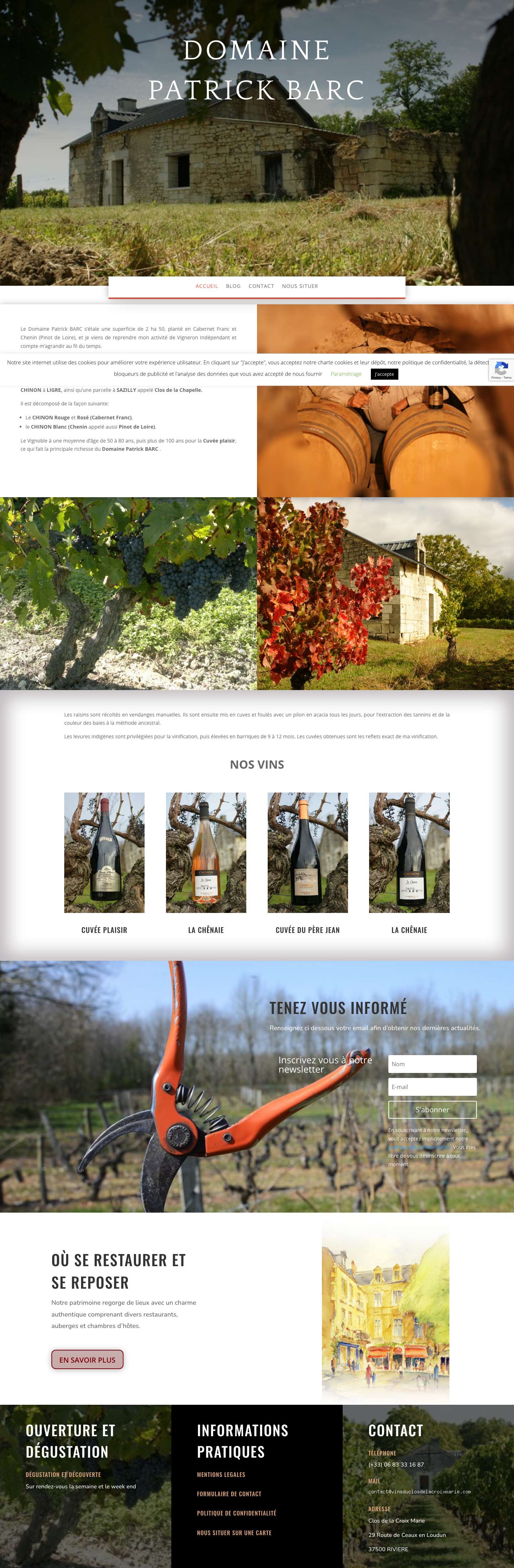 Domaine Patrick BARC - Full Screenshot