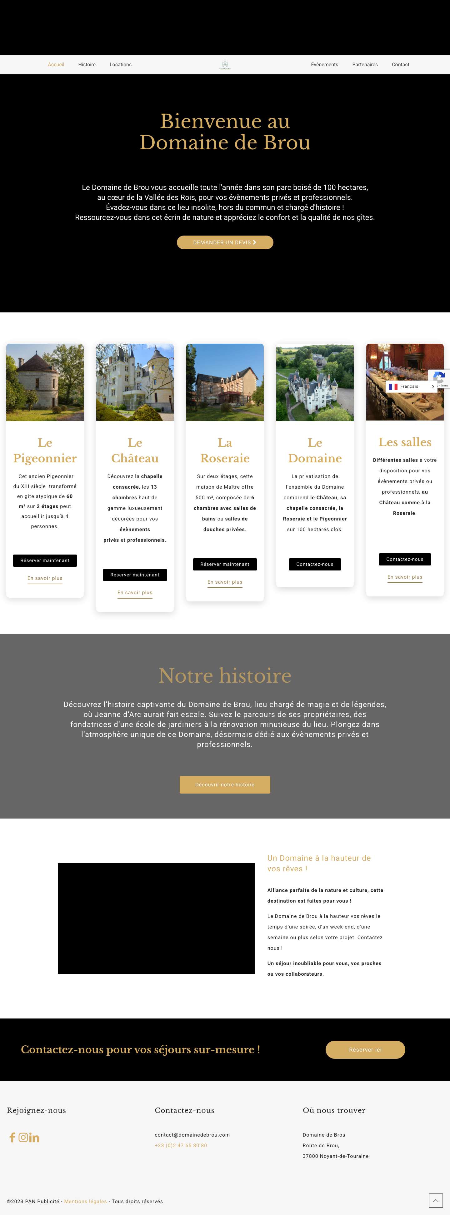 Domaine de Brou - Full Screenshot