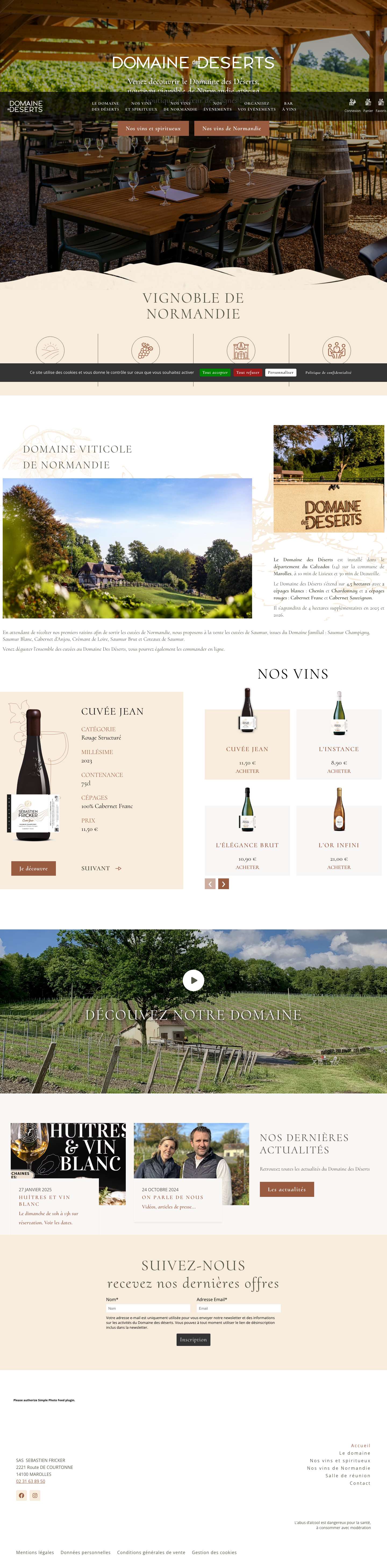 Domaine des déserts - Vignoble de Normandie - Full Screenshot