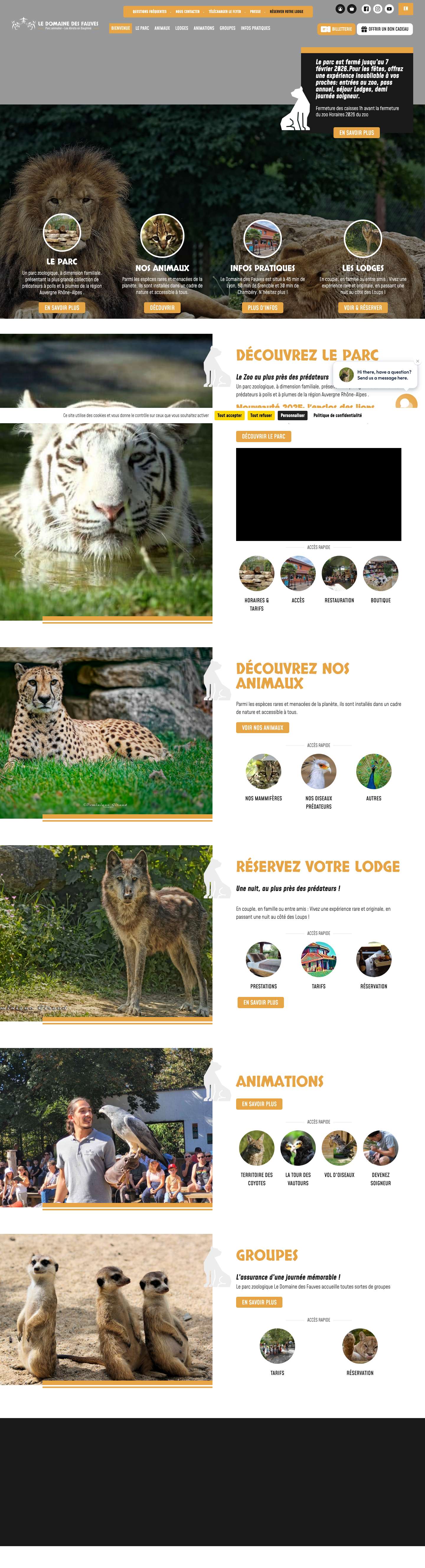 Bienvenue - Le Domaine des Fauves - Full Screenshot