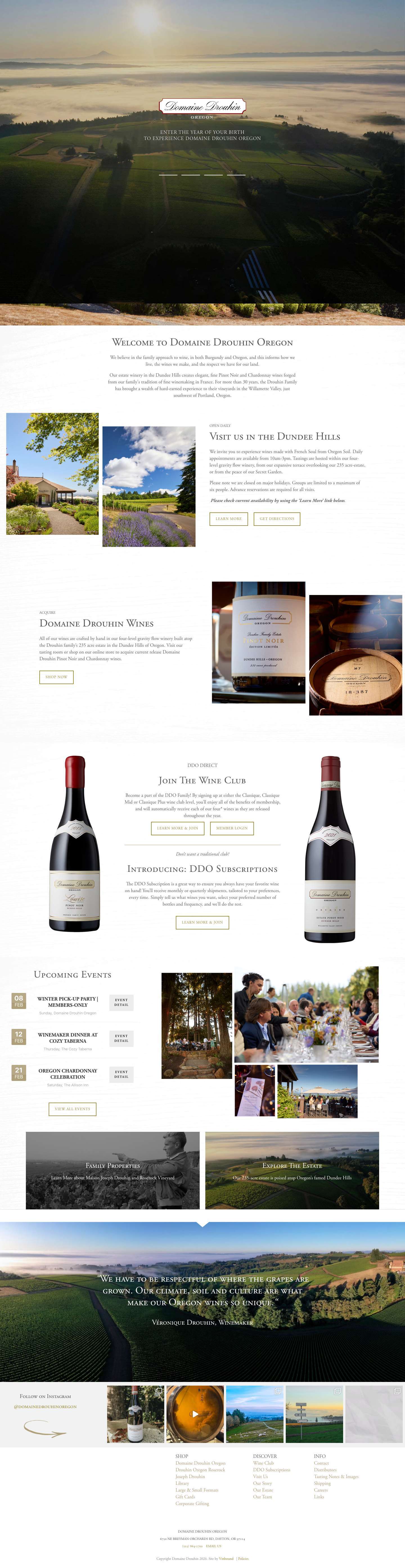 Home - Domaine Drouhin Oregon - Full Screenshot