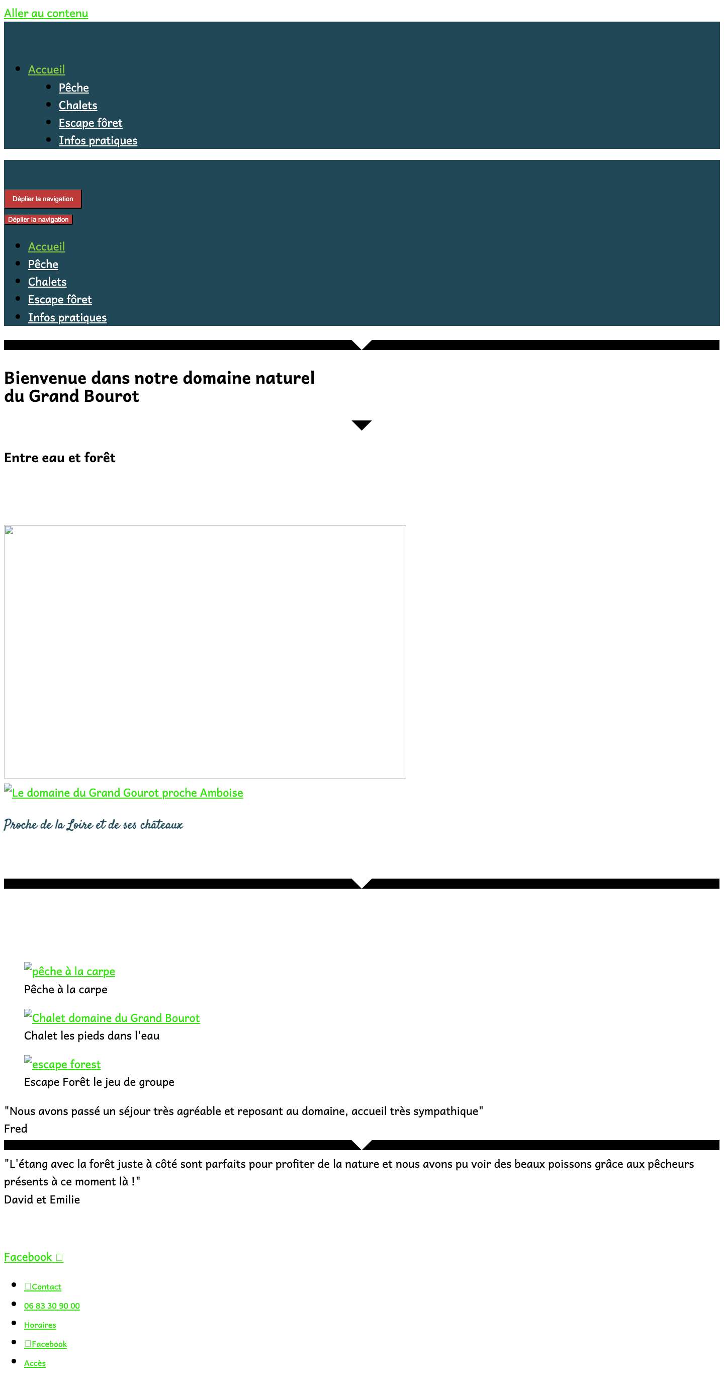 Nature et détente, chalet, jeu escape, pêche - Domaine du Grand Bourot - Full Screenshot