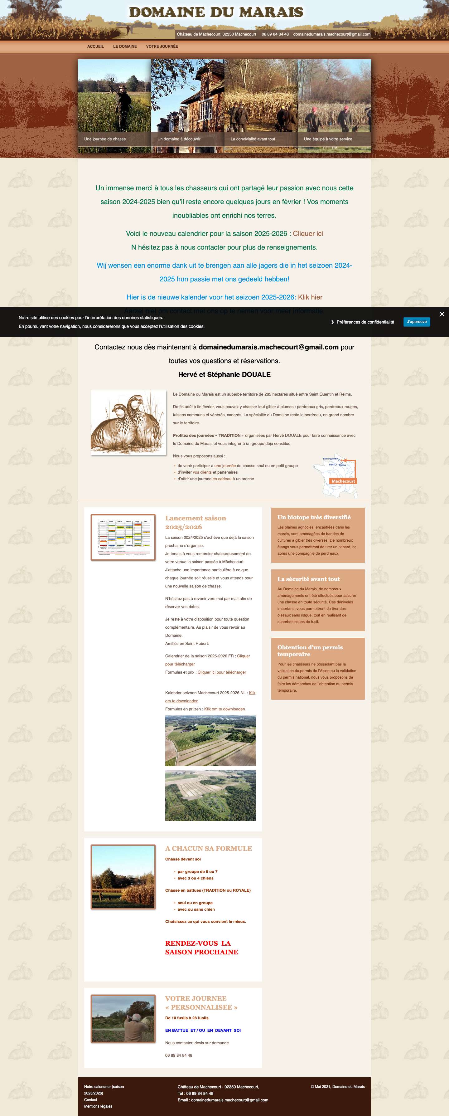 Domaine du Marais - Full Screenshot