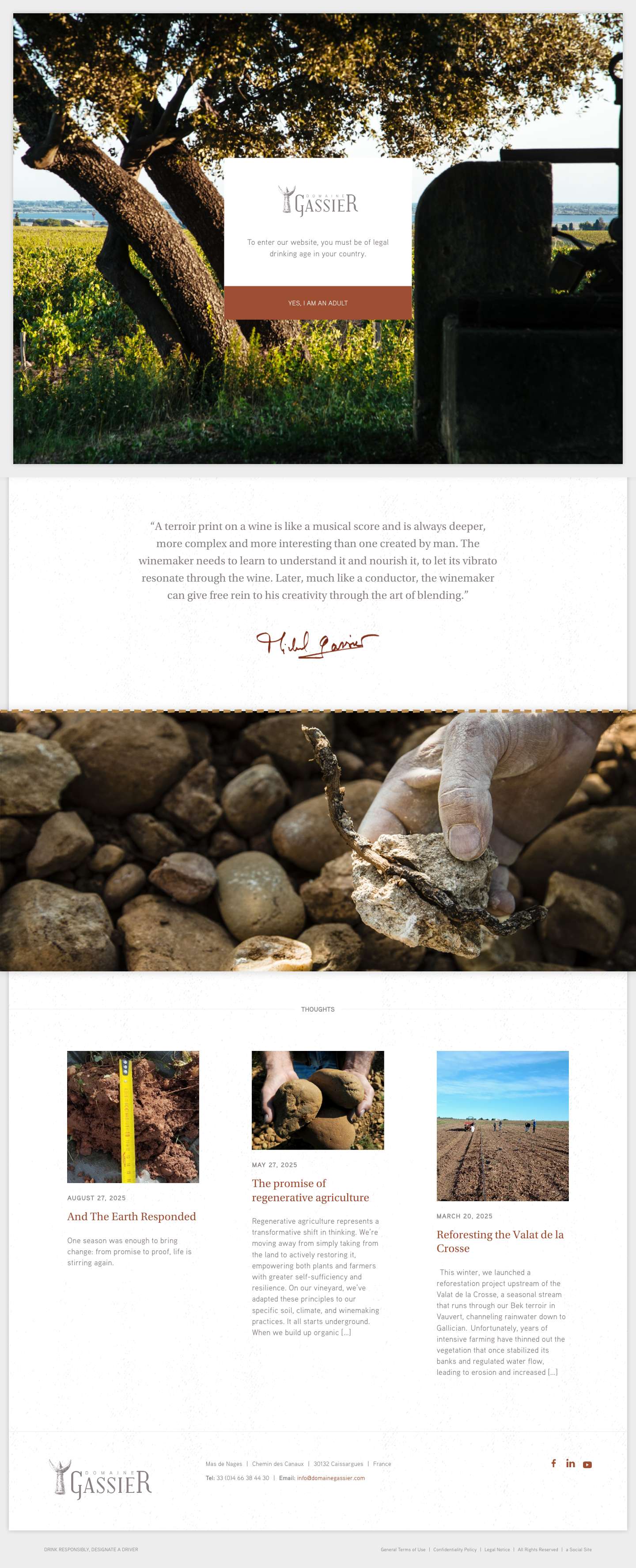 Domaine Gassier - Full Screenshot