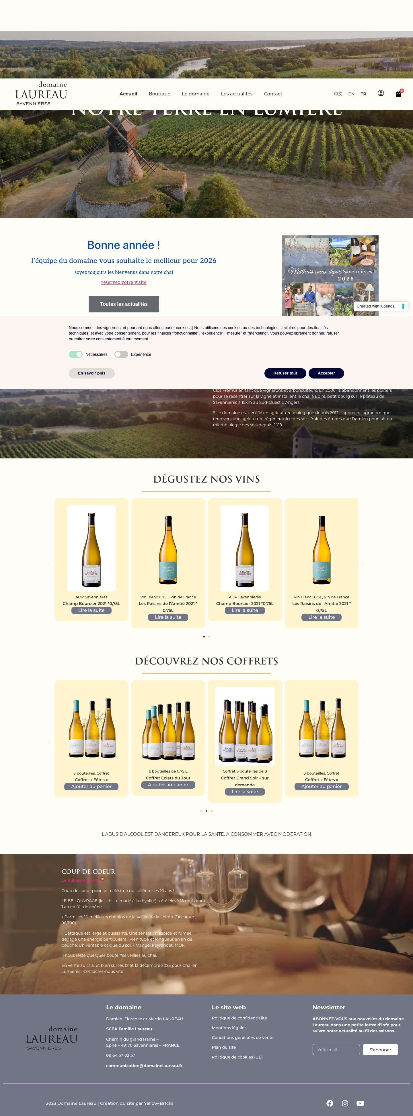 Domaine Laureau – Notre terre en lumière - Full Screenshot