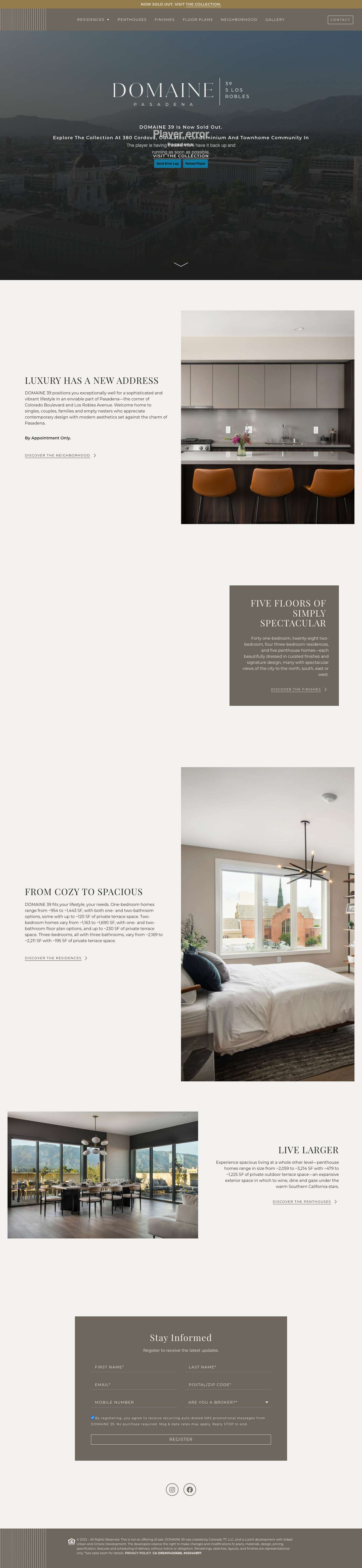 Home | DOMAINE 39 - Full Screenshot