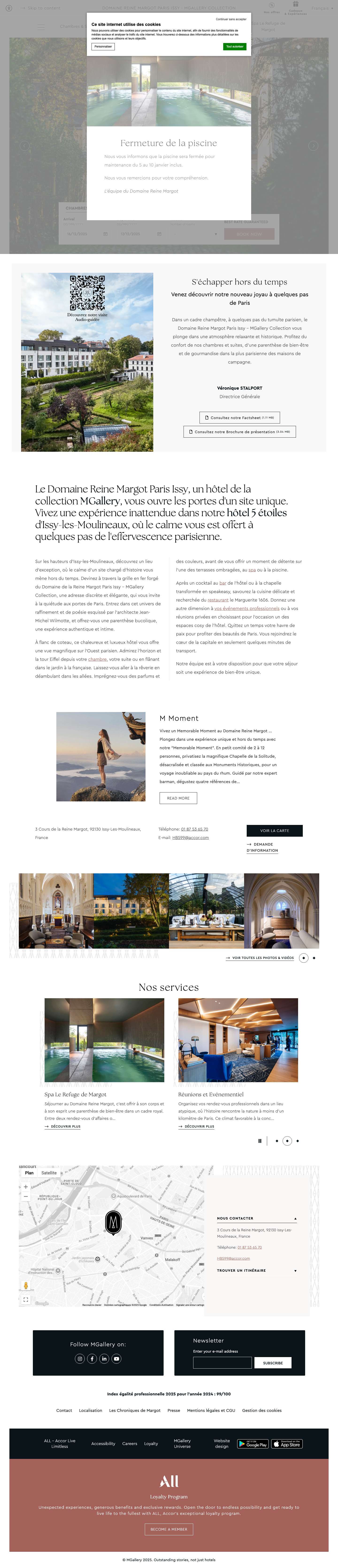 Domaine Reine Margot Paris Issy - MGallery Collection Hôtels - Full Screenshot