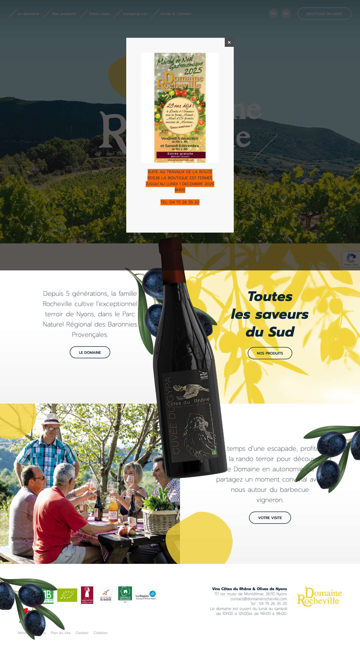 Domaine Rocheville - Toutes les saveurs du sud - Full Screenshot