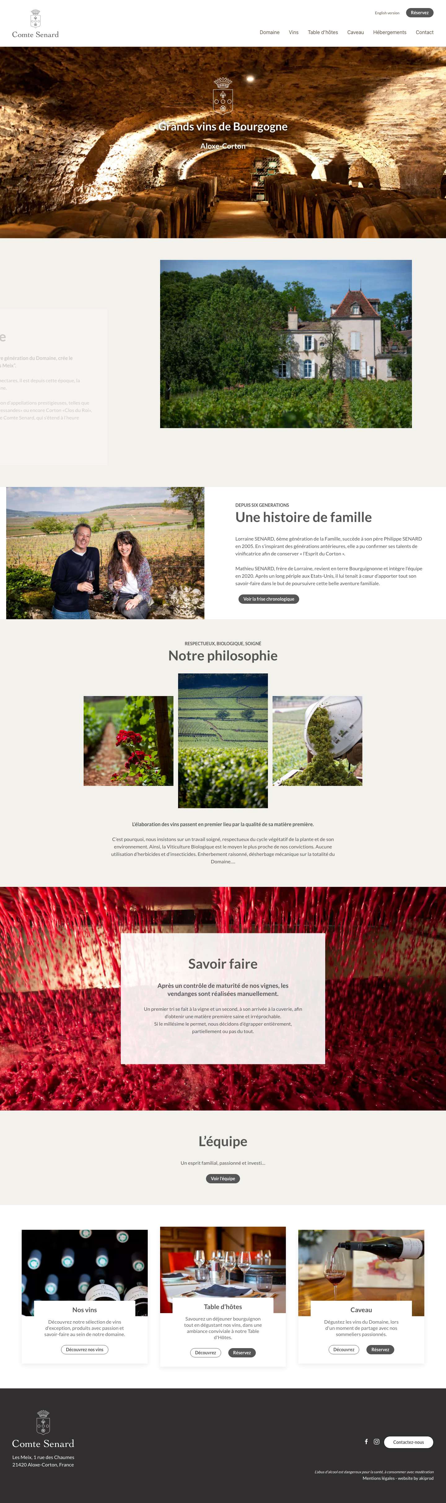 Domaine Comte Senard – Grands Vins de Bourgogne - Full Screenshot