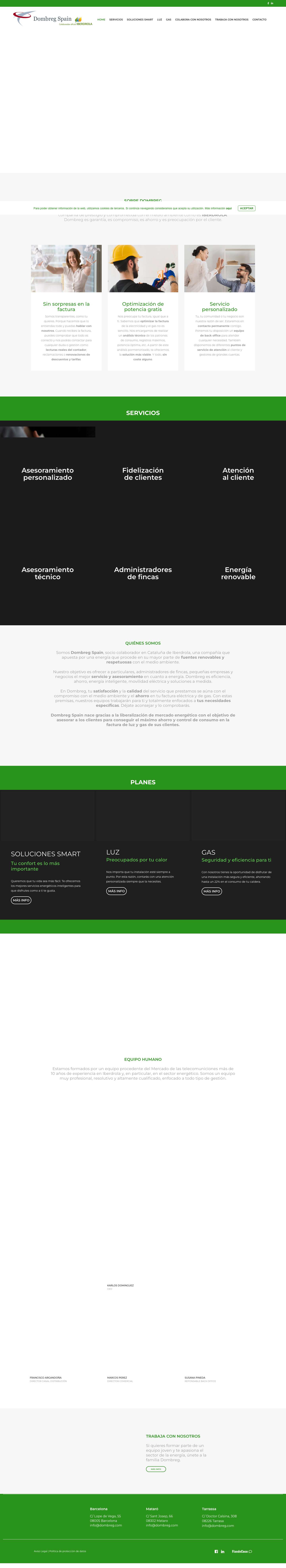 Dombreg – Colaborador oficial Iberdrola - Full Screenshot