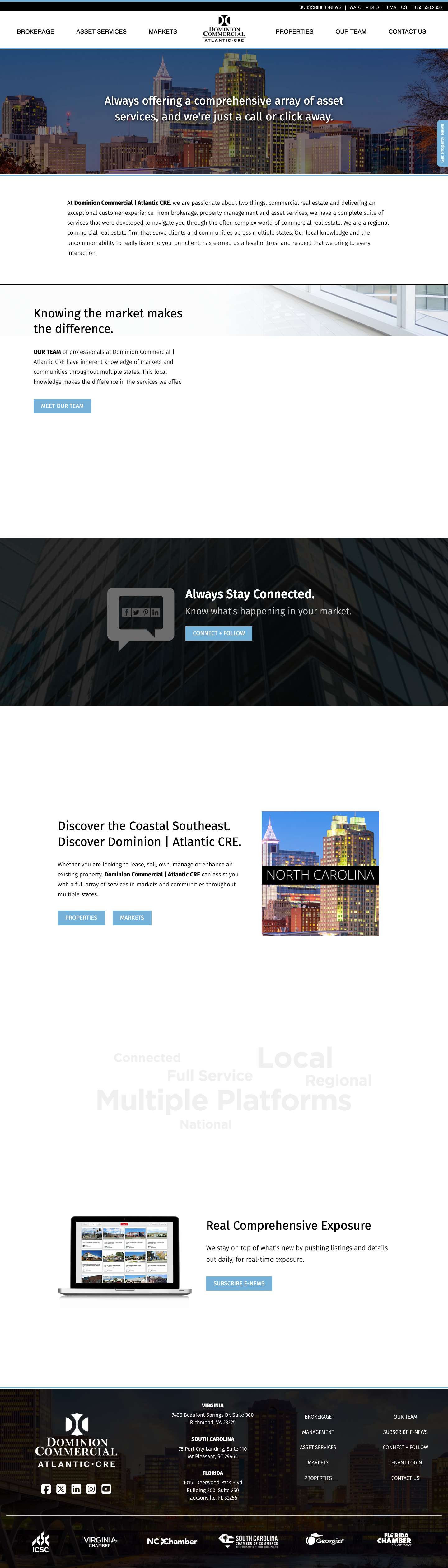 Dominion Commercial | Atlantic CRE – Commercial Real Estate Firm #domcre #atlanticcre - Full Screenshot