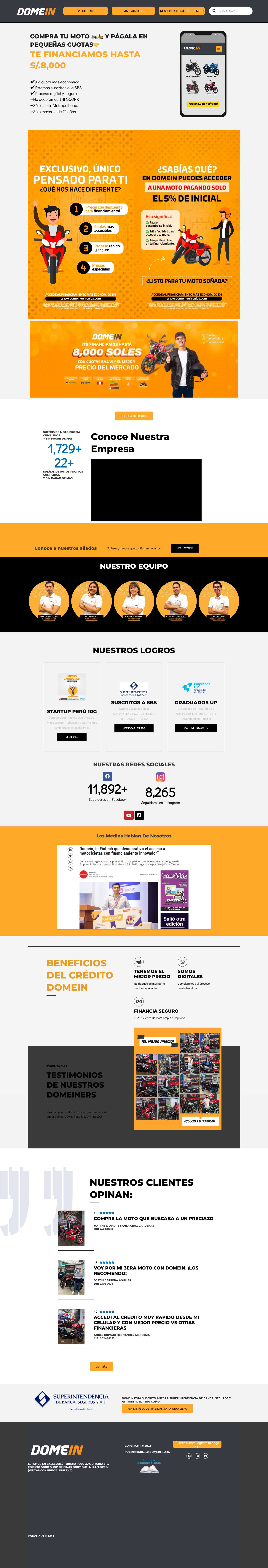 Domein Tienda de Motos Digital - Contado | Financiamiento - Full Screenshot
