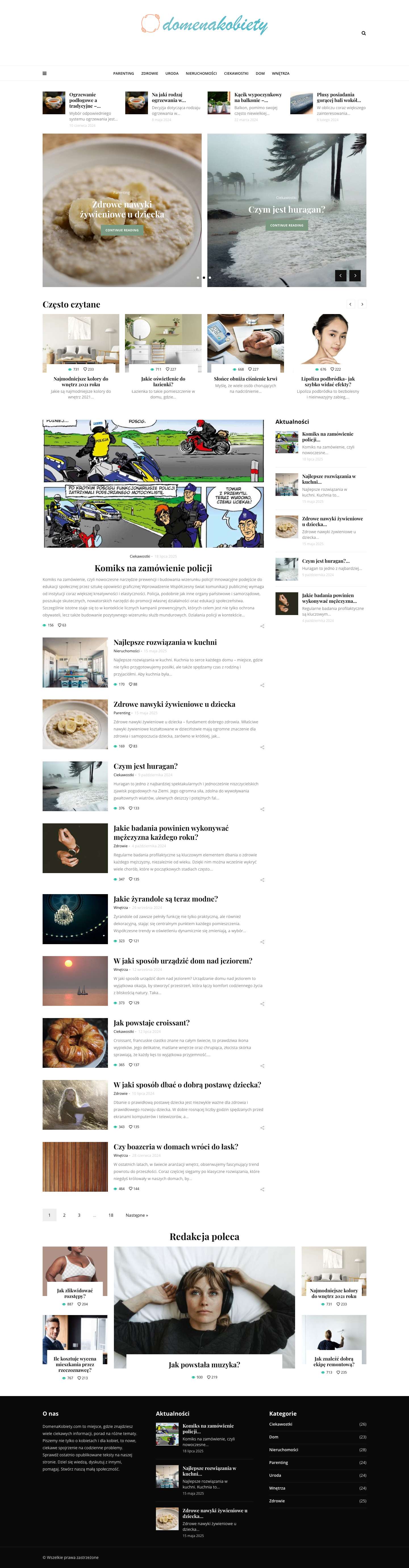 DomenaKobiety - Świat z perspektywy kobiety - Full Screenshot