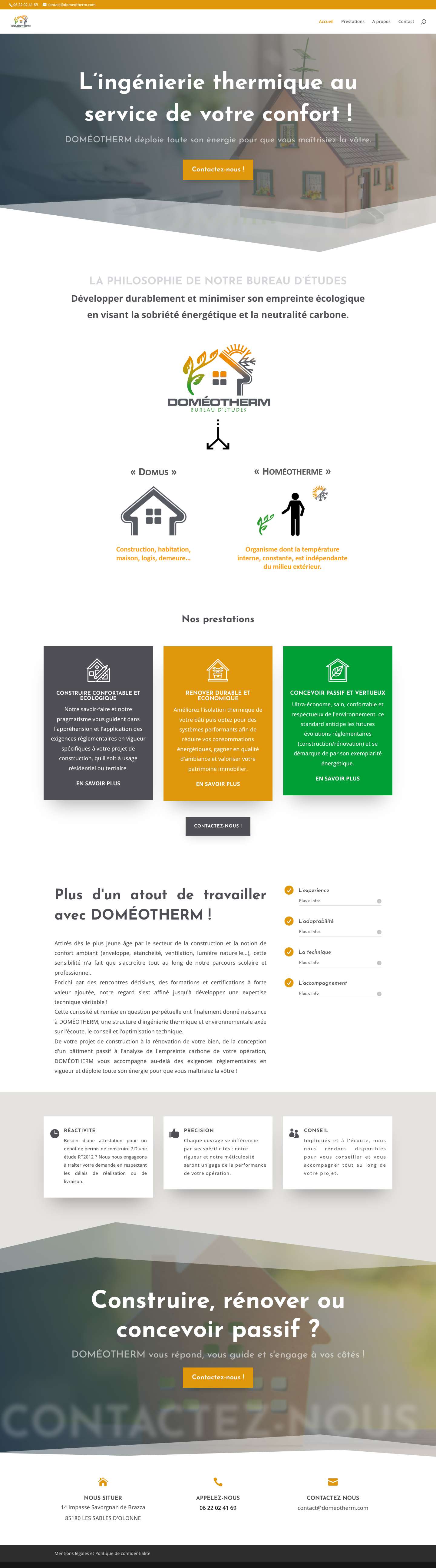 Doméotherm - L’ingénierie thermique au service de votre confort - Full Screenshot