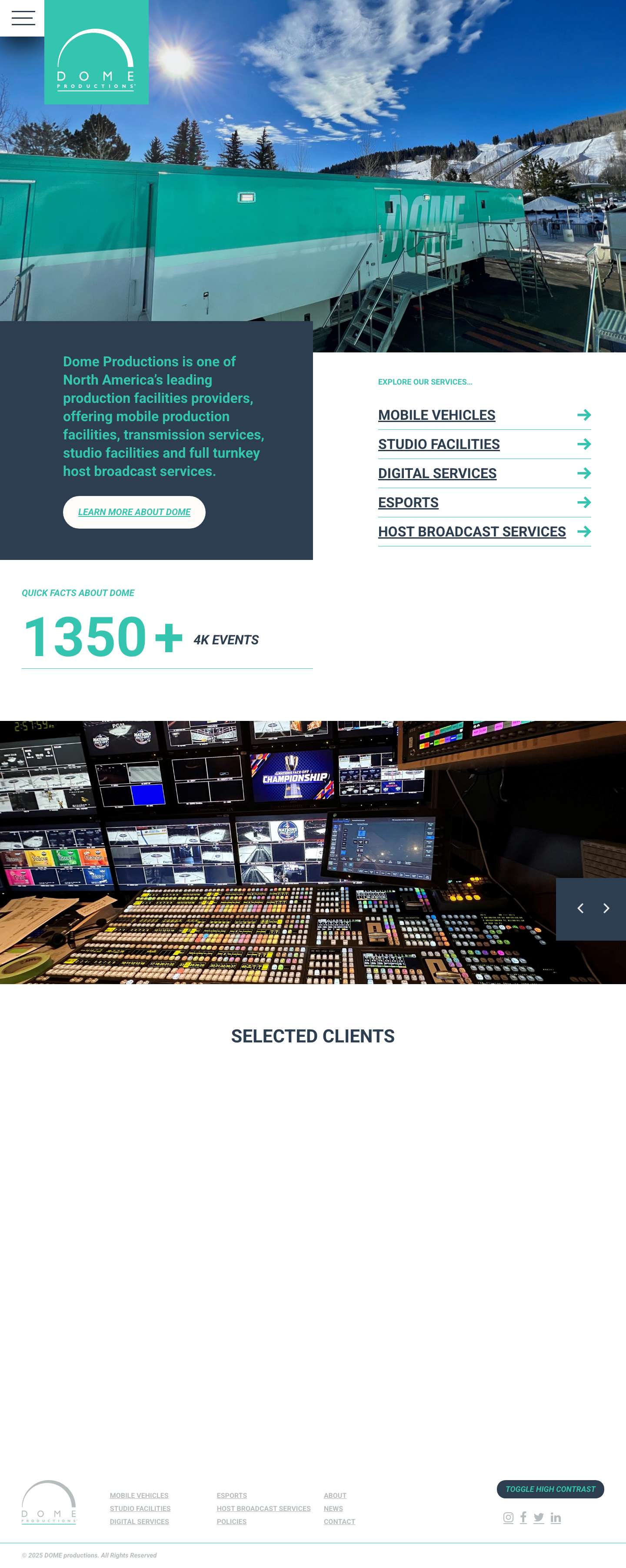 Home - Dome ProductionsDome Productions LogoDome Productions Logo - Full Screenshot