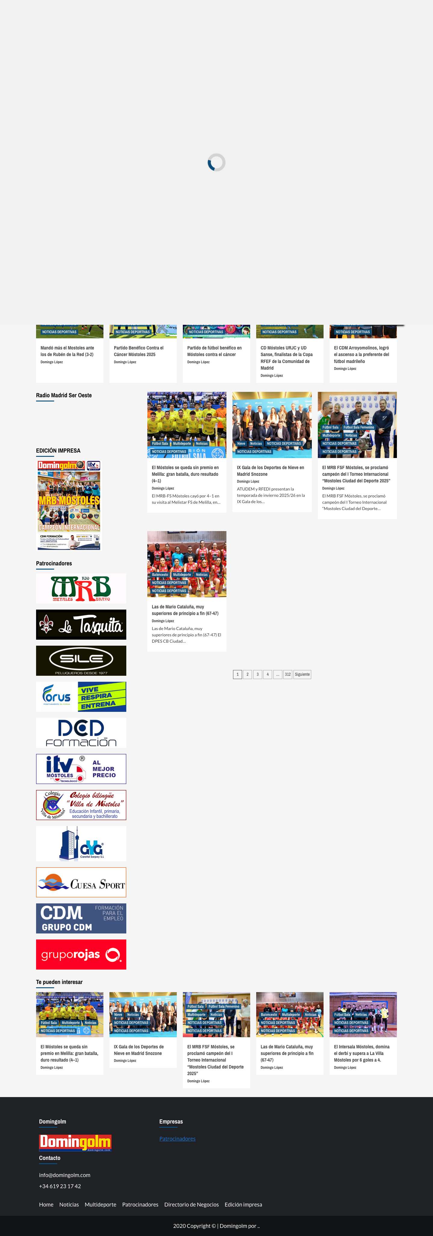 % Domingolm - Información Deportiva - Full Screenshot