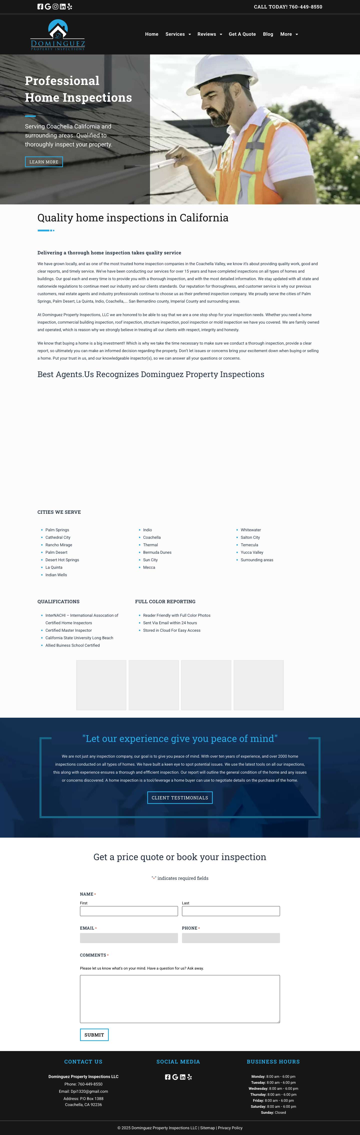 Home Inspections in Coachella, CA | Riverside County, CA - Full Screenshot