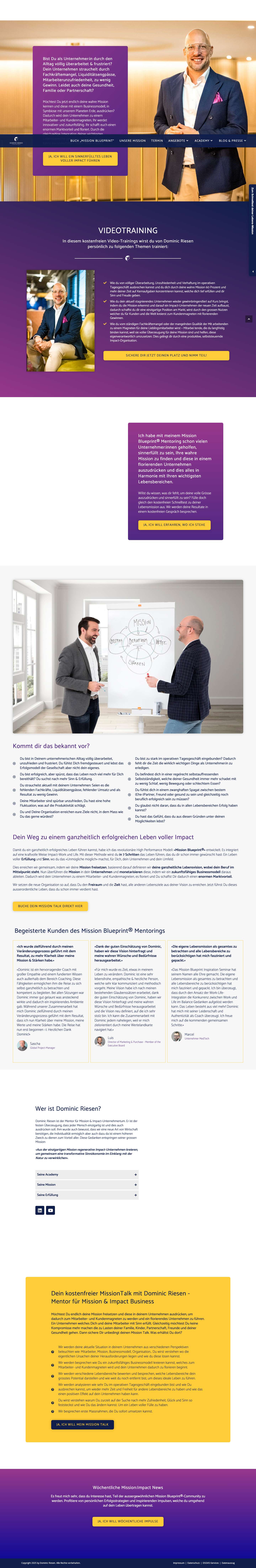 Mission Blueprint®️ Academy by Dominic Riesen - Mission Blueprint®️ Academy - Full Screenshot