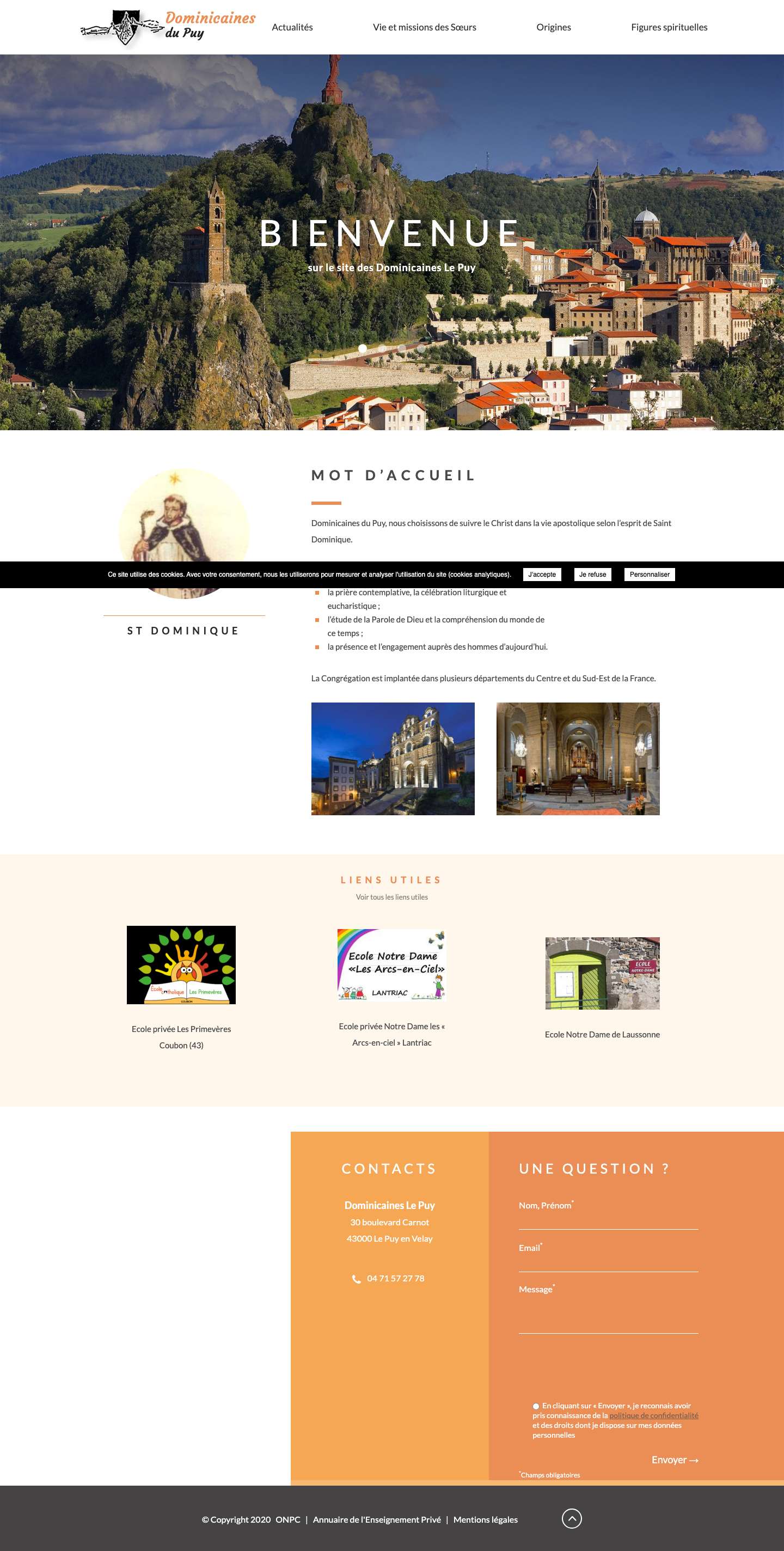 Dominicaines Le Puy - Accueil - Full Screenshot