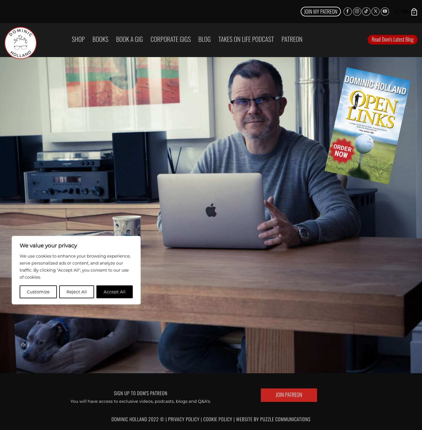 Dominic Holland - Award winning author - Full Screenshot