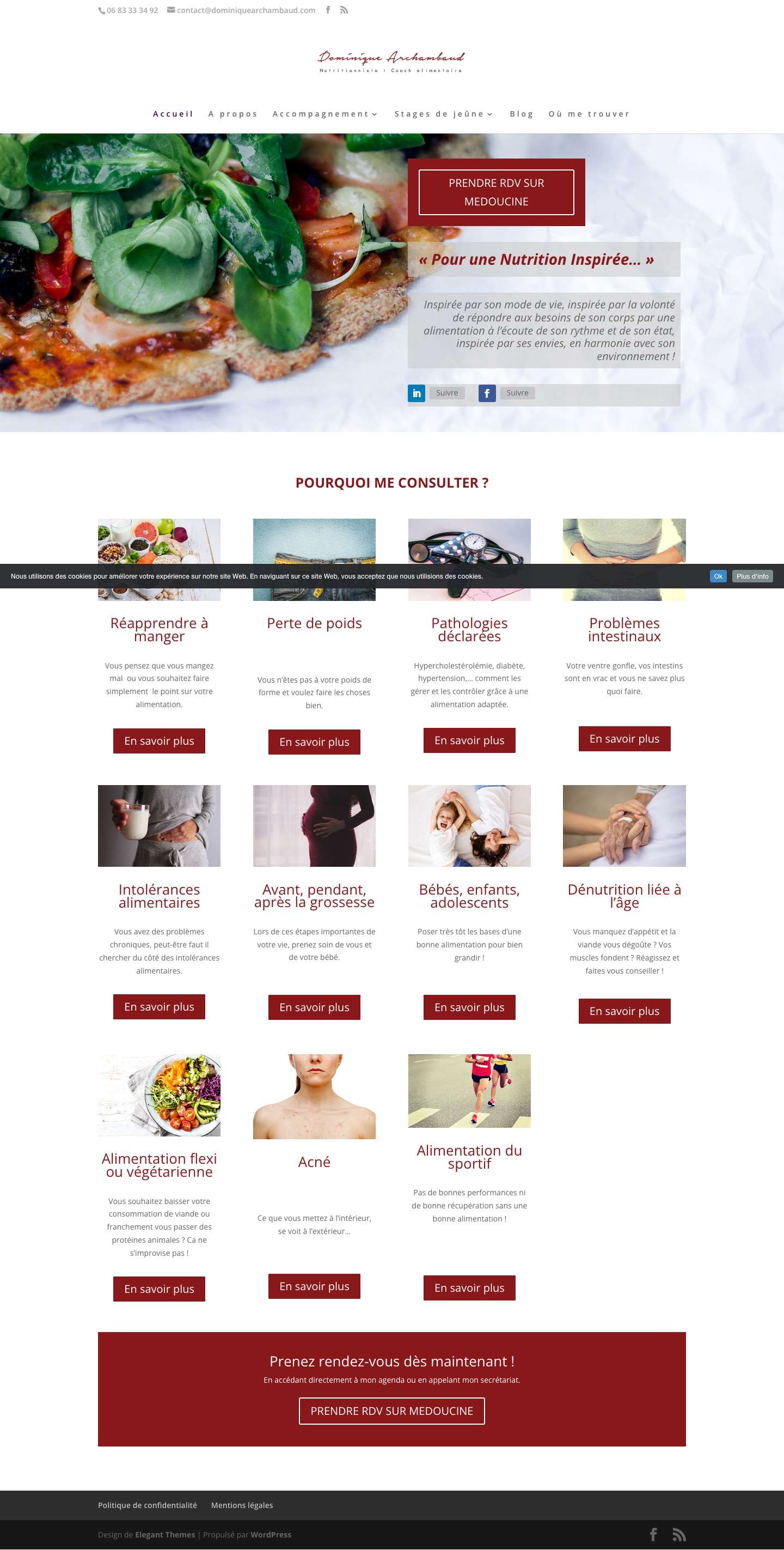 Dominique Archambaud | Nutritionniste - Full Screenshot