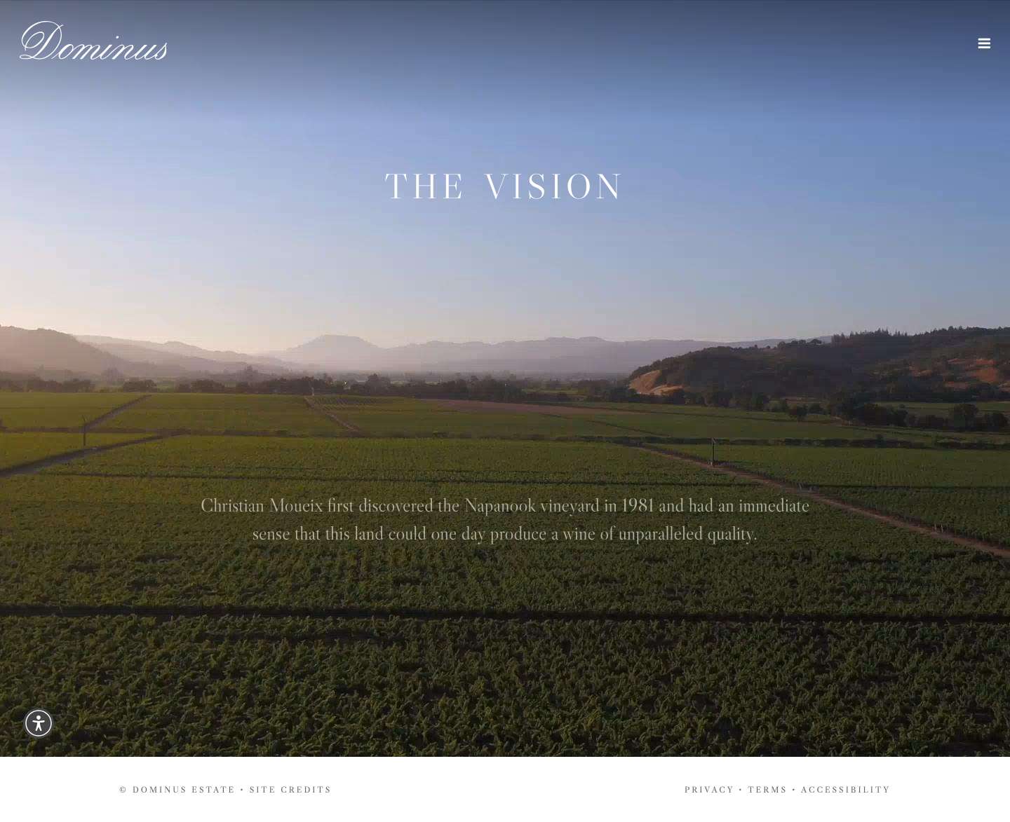 Dominus Estate Napa Valley - Full Screenshot