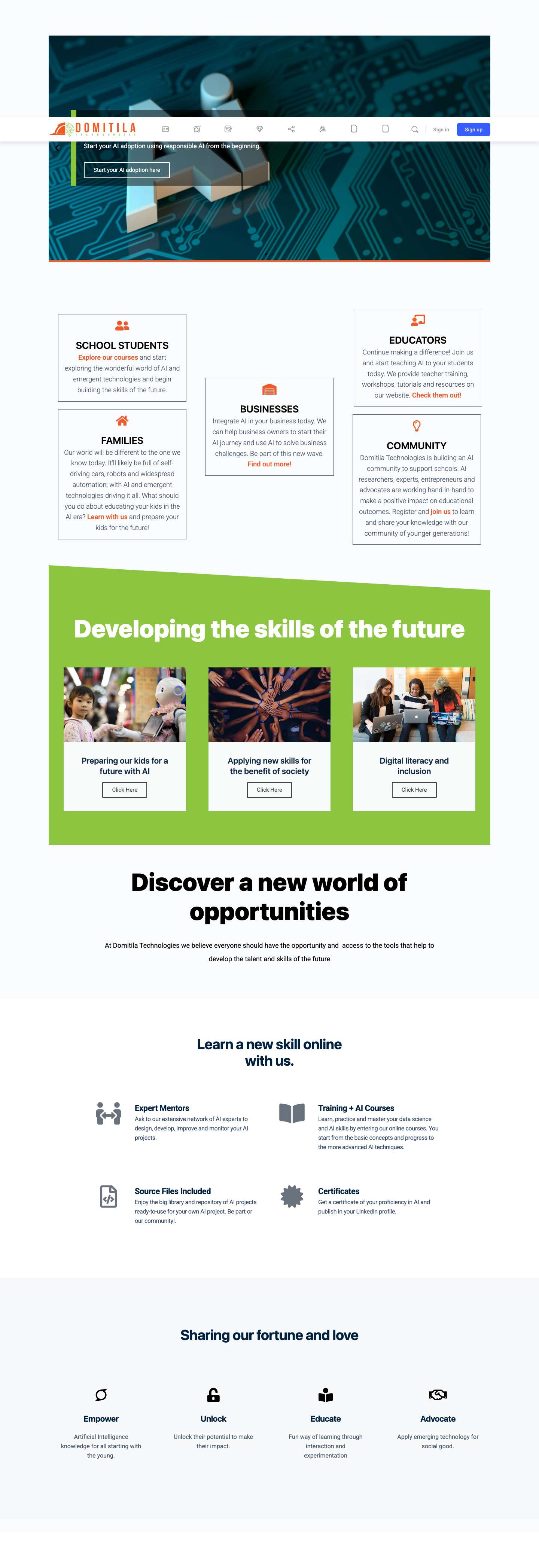 Value-driven Artificial Intelligence learning platform - Full Screenshot