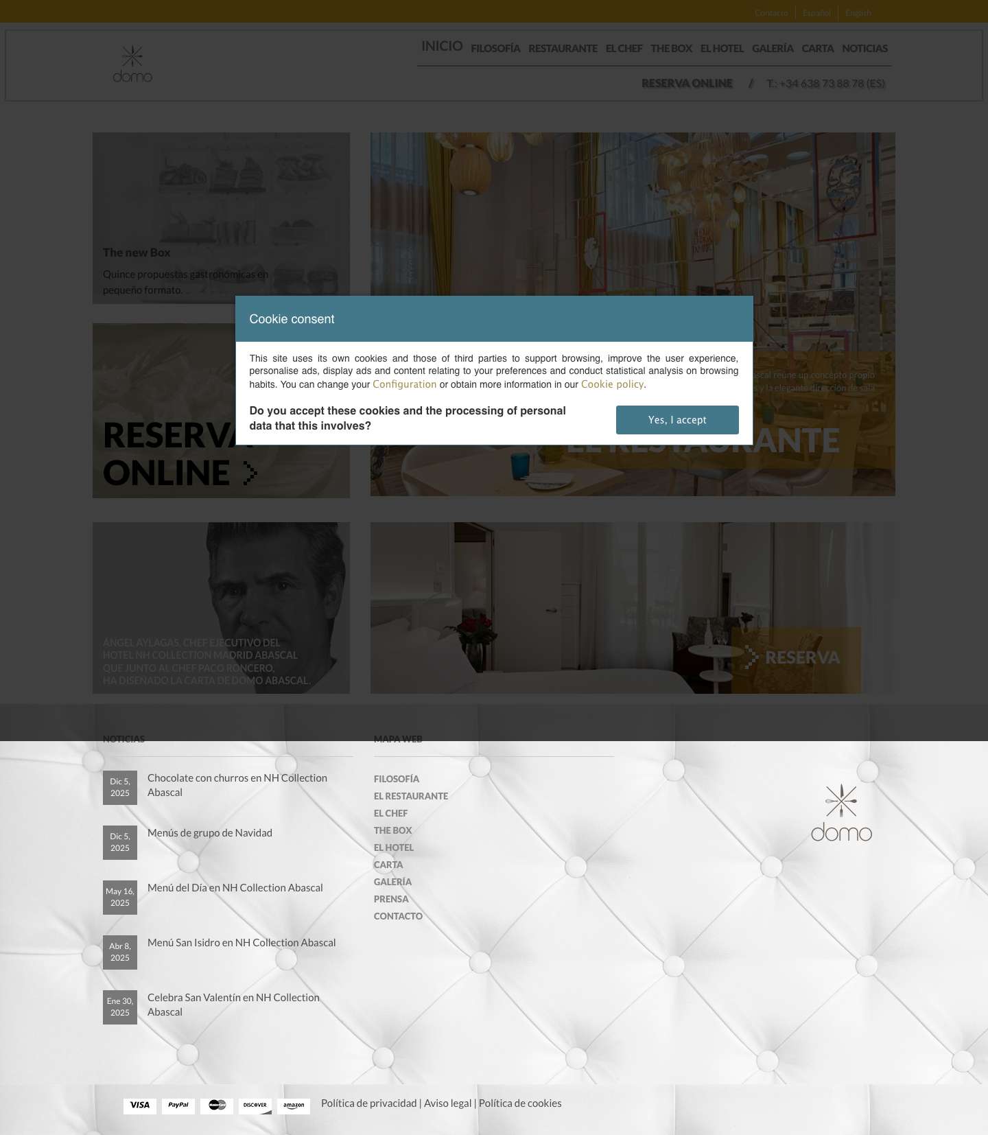 Restaurante DOMO | NH Collection Madrid Abascal**** Mi título - Full Screenshot