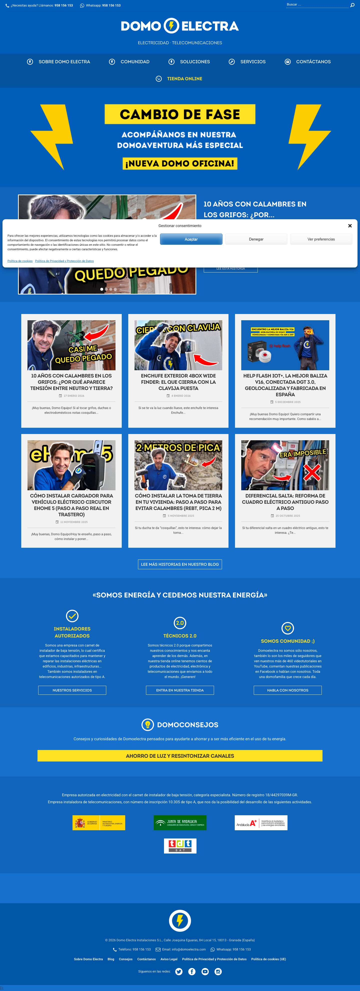 ▷ Domo Electra | Electricidad y Telecomunicaciones | Técnicos 2.0 - Full Screenshot