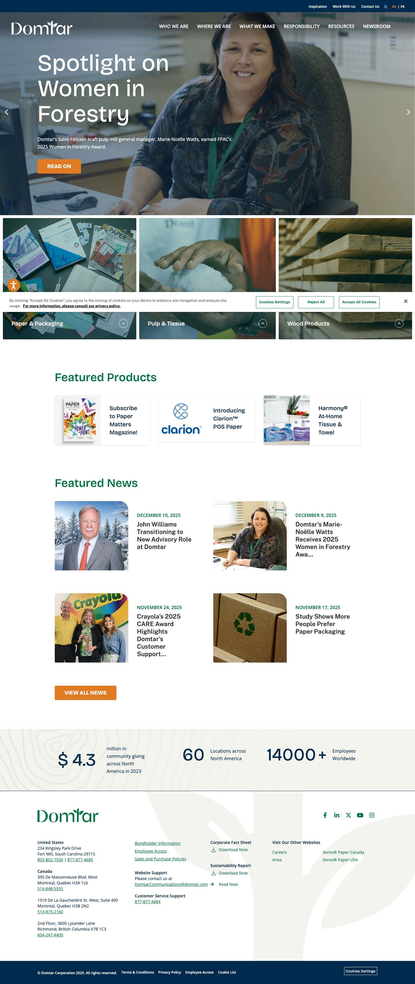 Domtar | The Fiber for the Future - Full Screenshot
