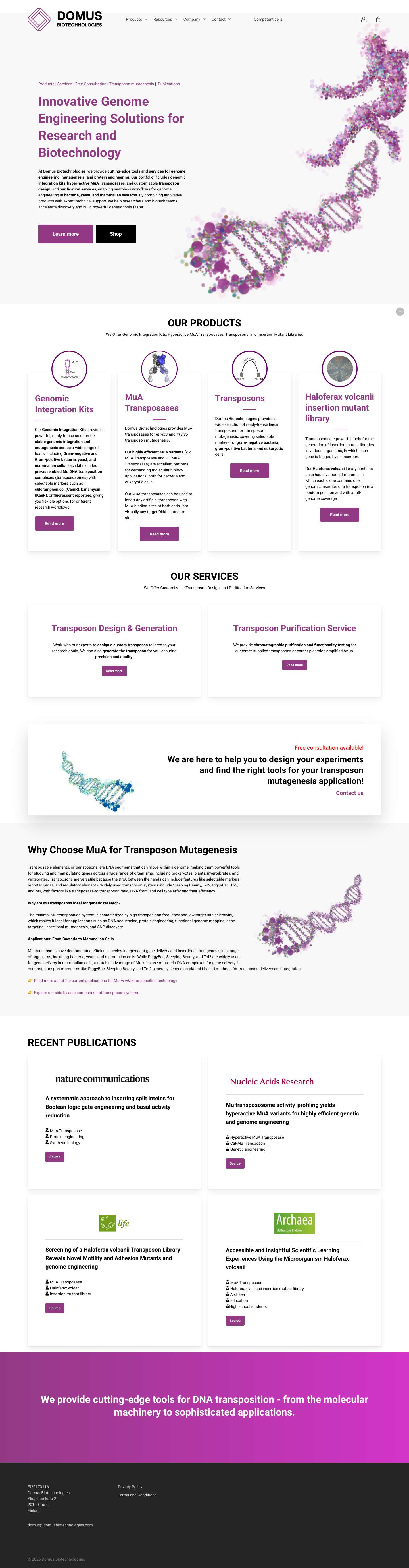 Innovative Genome Engineering Solutions for Research and Biotechnology - Full Screenshot