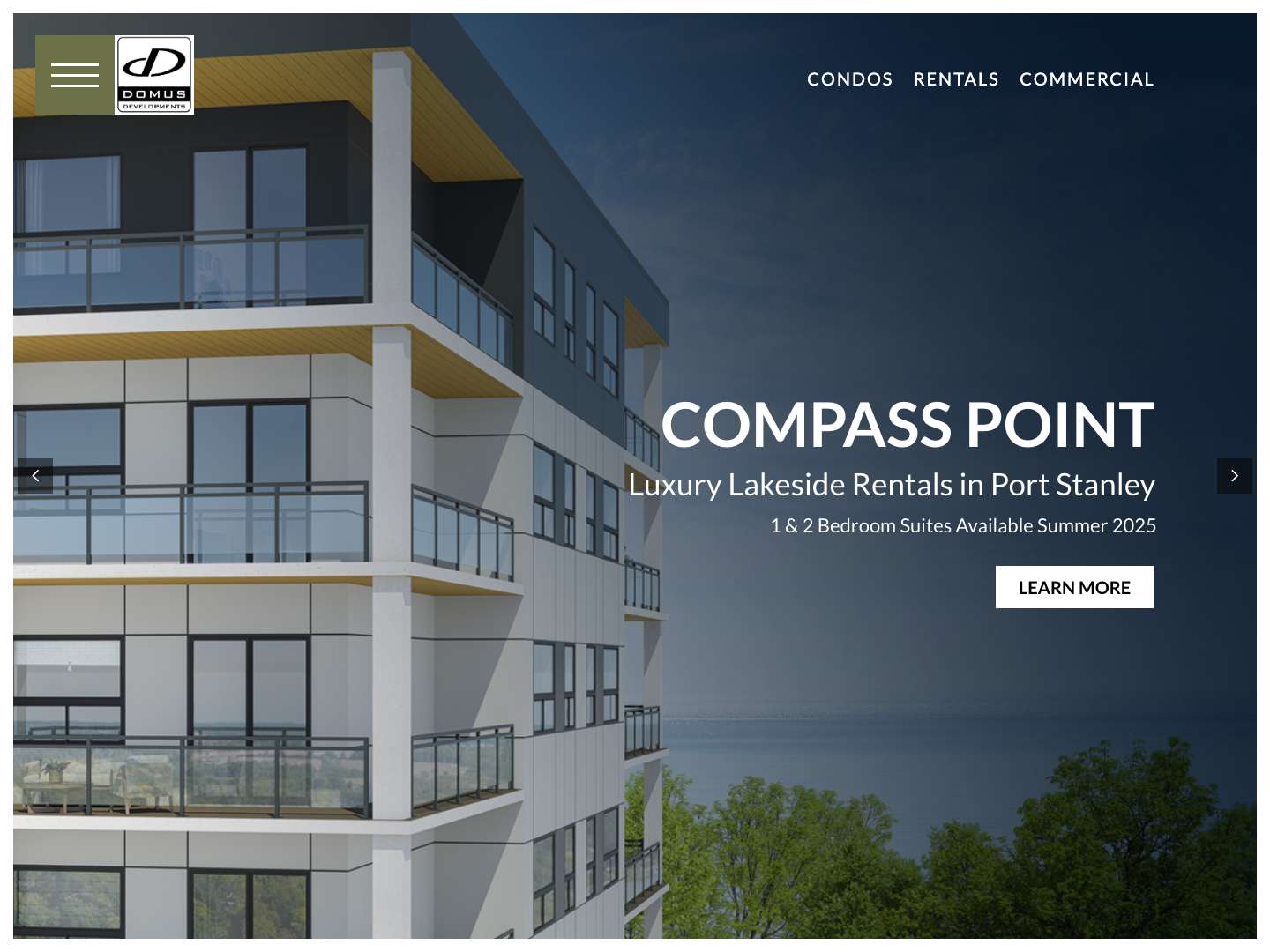 Domus Developments | Award-winning Single & Multi-family Residences - Full Screenshot