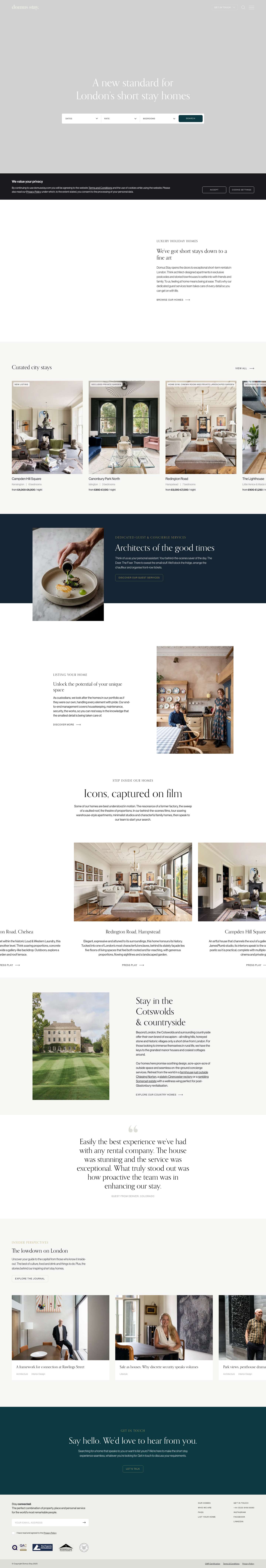 Domus Stay - Luxury Short Term Rentals in London - Full Screenshot