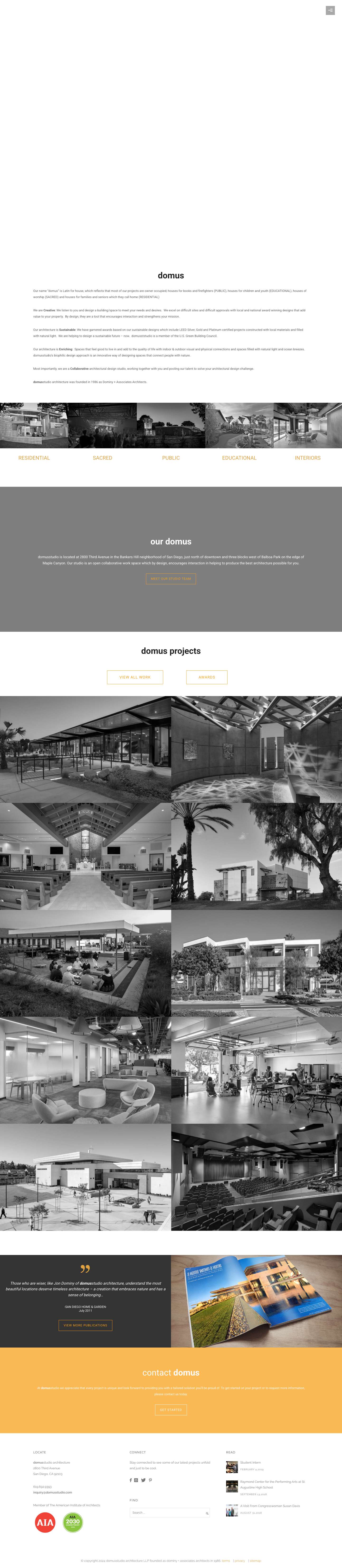 Architectural Design | domusstudio architecture - Full Screenshot