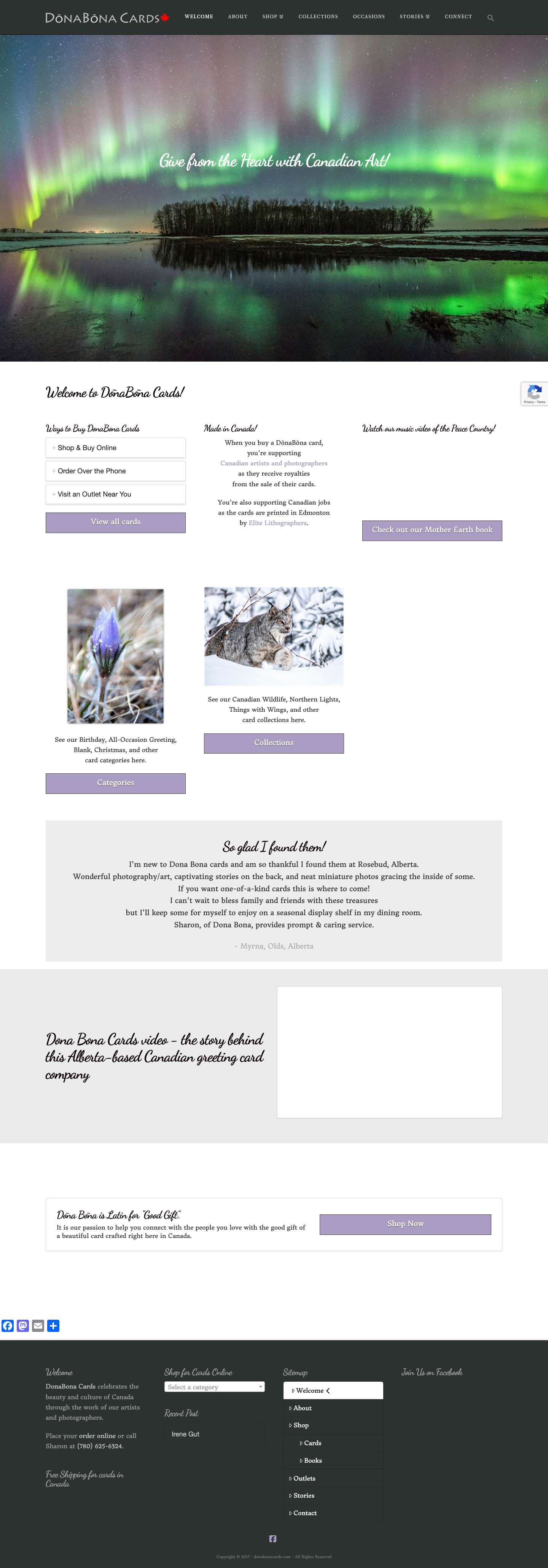 Welcome - DōnaBōna Cards - Full Screenshot