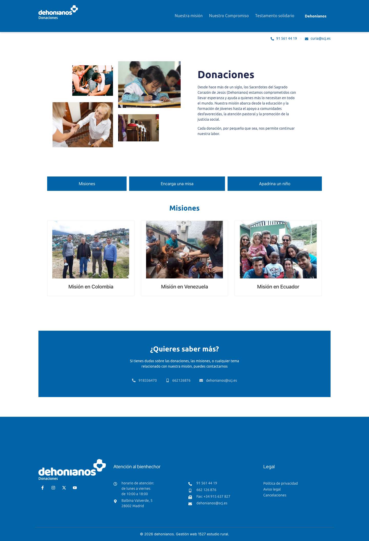 Principal - donaciones - Full Screenshot